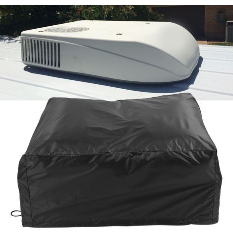 Convient pour une housse de climatiseur de camping-car noire et étanche, dimensions : 27,3 x 29 x 14,25 pouces. (1/2)
