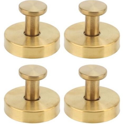 4 Pcs Suction Cup Hooks Stainless Steel Water Resistant Suction Towel Hangers for Bathroom Kitchen Gold (1/5)