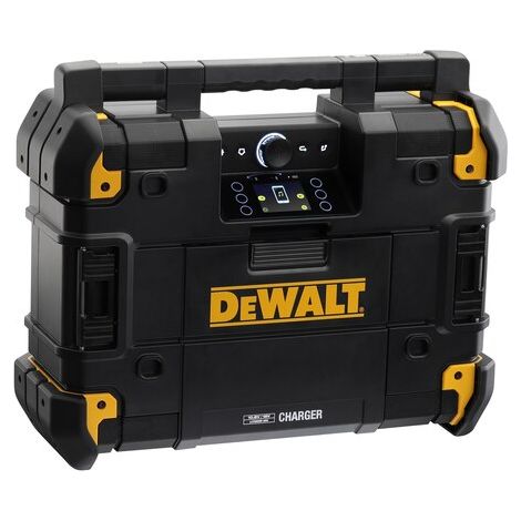 Dewalt – Radio de chantier Bluetooth 45W – Alimentation secteur ou batterie XR 12V/18V/54V – IP54 pour protection contre l'eau et la poussière