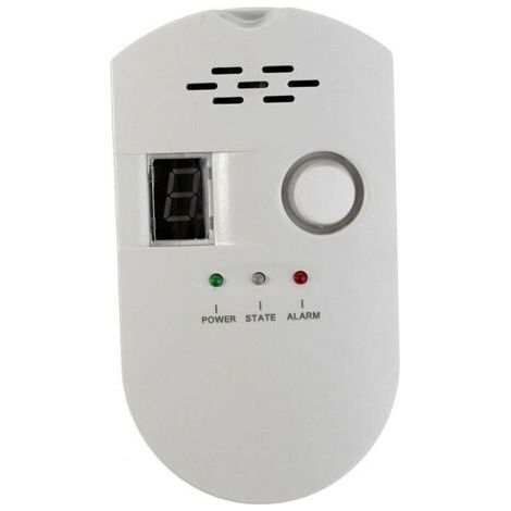 Détecteur de Fuite de gaz LPG/Gaz Naturel/Charbon, Moniteur de Capteur Enfichable avec Alarme sonore et Affichage numérique à LED, pour Combustible Méthane, Propane, Butane (1/5)