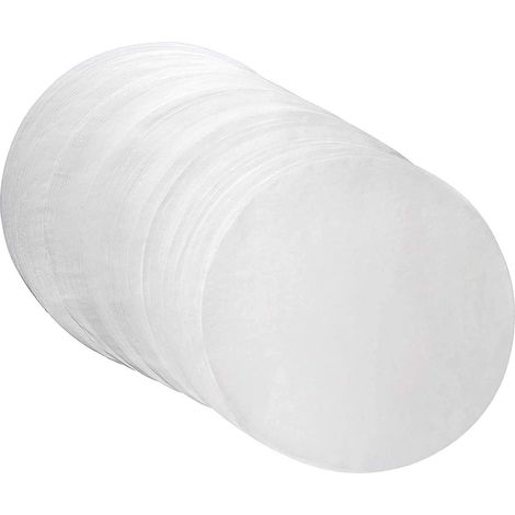 200 feuilles de papier sulfurisé rond (20 cm) – Idéal pour la cuisson de gâteaux, la cuisson au four, les cocottes, les friteuses à air chaud, les cheesecakes et le pressage. (1/4)