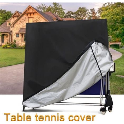 Housse protection table ping-pong – Anti-UV, 190T, noire – Imperméable, anti-poussière