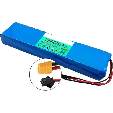 Pack de batteries lithium-ion, capacité de 100Ah, BMS intégré, XT60-SM (1/2)