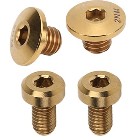 Boulons de bouchon de cylindre d'huile séparés en alliage de titane RISK pour freins hydrauliques de vélo, compatibles avec les modèles M610, M615, M675 et M785 (dorés). (1/5)
