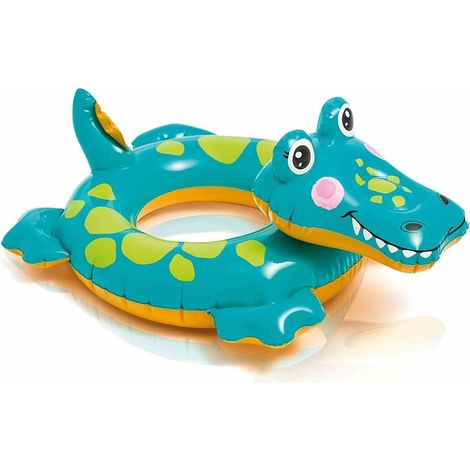 Bouée gonflable en forme d'animal de couleurs assorties, accessoire flottant conçu pour les activités nautiques récréatives.-AquaForge (1/4)