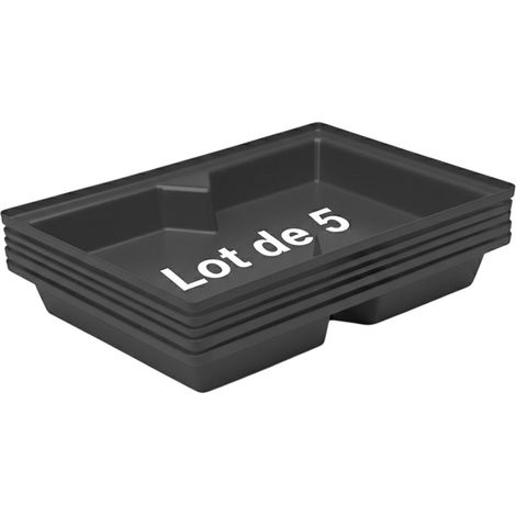 Bac de rétention 70l empilable - lot de 5-plast'up rotomoulage (1/4)
