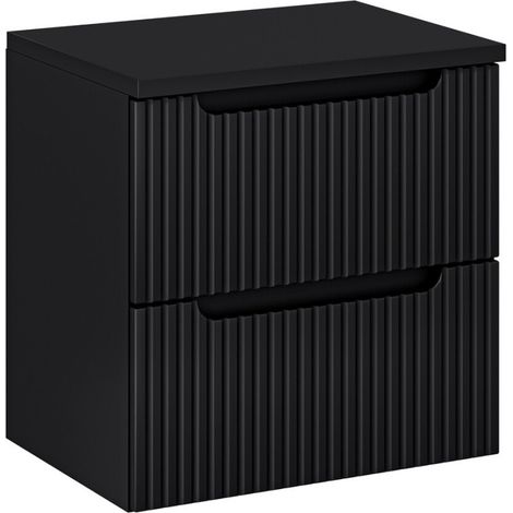 Meuble sous vasque + plateau 60 cm - A tiroirs - Astral Black - Livraison gratuite