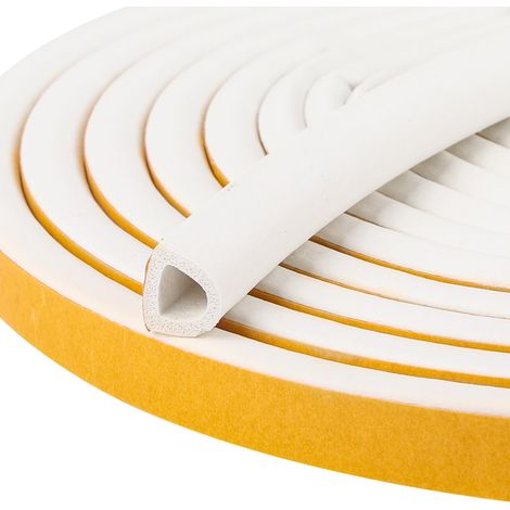Bande d'étanchéité auto-adhésive pour porte en bois et bande anti-collision, 6 mètres/rouleau, blanche, 14x12mm, type D (1/5)