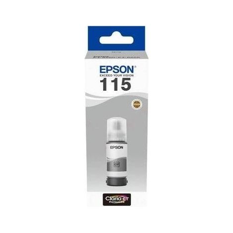 Botella de recarga de tinta Epson 115 EcoTank (C13T07D54A), gris.