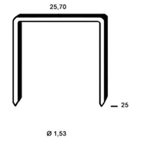 6 400 Agrafes Galvanisées Résinées Wd-25 - 25.7x25x1.53 mm - D-Work (1/3)