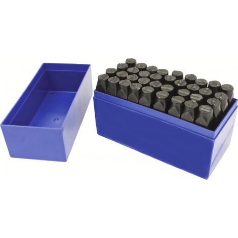 SET PUNZONI STAMPINI ALFANUMERICI 36 PZ 10 MM LETTERE E NUMERI MARCATURA 514sa (1/2)