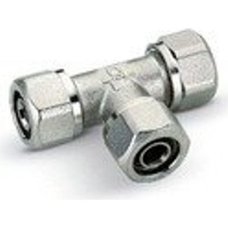 Go by Van Marcke Pex Alu klem T-stuk Ø26mm x Ø26mm x Ø26mm chromé (1/3)