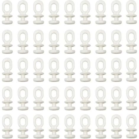 CSPARKV 100 PCS Glisseurs pour Rail à Rideaux Crochet de Tringle à Rideau Coulissant Crochet de Rideau Rail Glisseur pour Rideau de Fenêtre Rideau de Porte et Rideau de Douche (1/4)