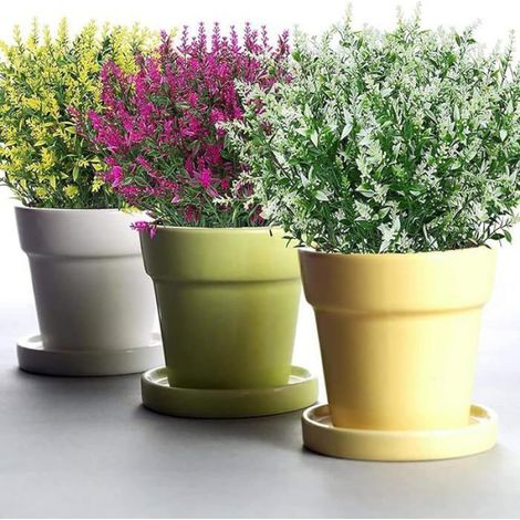 Bouquets De Fleurs Artificielles - Résistantes Aux UV - Pour Extérieur Jardin Balcon - Lot De 12 (1/5)