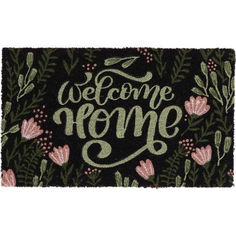 Paillasson en fibres de coco Welcome home