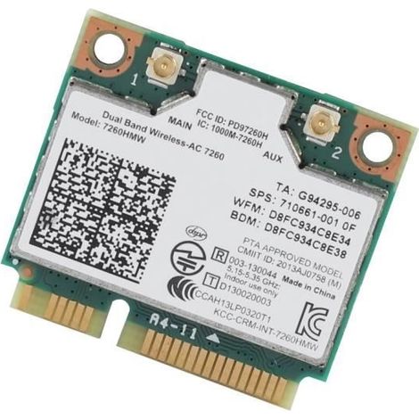 2,4-GHz- und 5-GHz-WLAN-Bluetooth-Netzwerkkarte (300 Mbit/s + 867 Mbit/s) Wireless-AC 7260 Dualband-Netzwerkadapterkarte, max. 867 Mbit/s (1/4)
