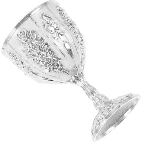 Verre à vin vintage de style européen, argent, 1 pièce. (1/5)