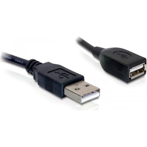 Delock USB-Kabel USB 2.0 USB-A Stecker, USB-A Buchse 0.15 m Schwarz 82457 (1/5)