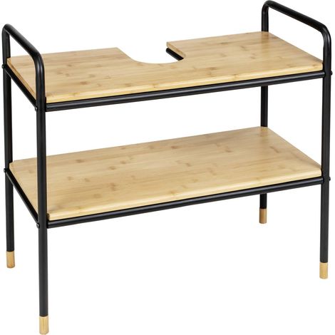 Waschbeckenunterschrank LOFT, 70 x 60 x 33,5 cm, Bambusplatte, WENKO (1/5)
