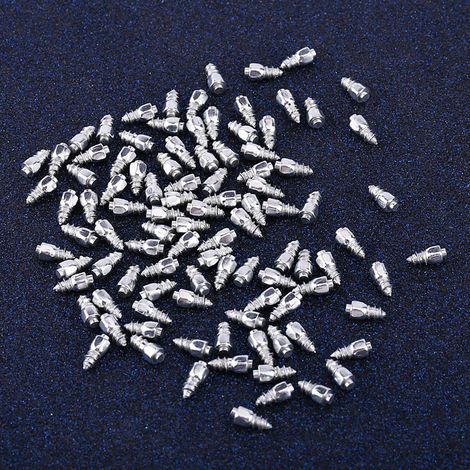 100 chaînes à neige antidérapantes à vis de 9 mm pour pneus de moto, voiture et camion (1/5)