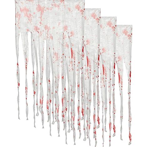 Set of 4 Halloween door curtains, 100 x 165 cm, made of gauze (1/5)