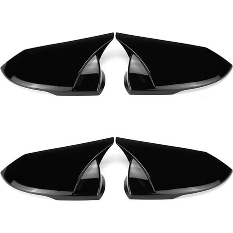 Cuatro embellecedores de cubierta de espejo retrovisor en forma de M, de color negro brillante, para modelos de los años 2021 y 2022.