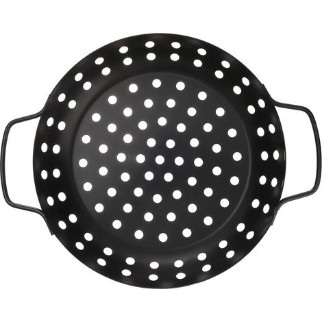 Poêle à griller avec trou d'égouttage, poêle à griller avec couvercle, poêle à griller avec revêtement antiadhésif, panier à griller pour rôtisserie (1/5)