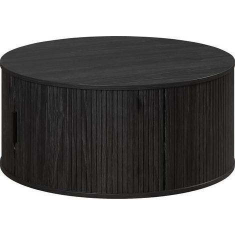 Ronin table basse 1 porte décor cendre noir. (1/5)