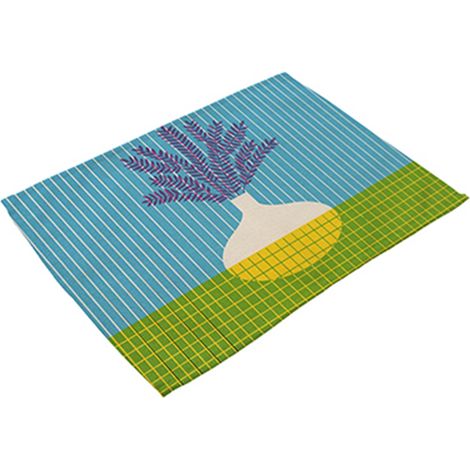 Tapis De Table Motif Fleurs Colorées - Isolation Thermique Et Résistant À L'usure - Pour Salle À Manger Et Cuisine - Lot De 4 (1/2)