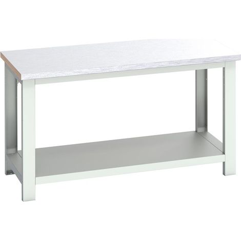 Bott 41003667.16V Cubio Bench with Shelf, Steel Clad Top 1500x 750mm BOT41003667