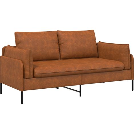 2-Seater Sofa Brown 188 x 81 x 89 cm Faux Leather vidaXL (1/5)