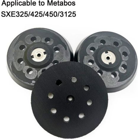 Plateau Ponçage 125mm Noir - Convient pour Metabo SXE 325, Intec 425, Turbotec - Accessoire Ponceuse (1/5)