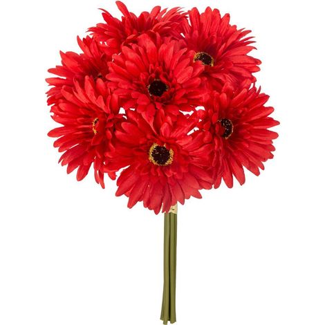 Strauß 7 künstliche Gerberas H26cm - Rot