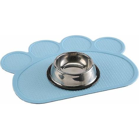 Tapis de table en silicone motif patte de chien, tapis anti-déversement pour gamelle, tapis pour litière pour chien et chat (1/5)