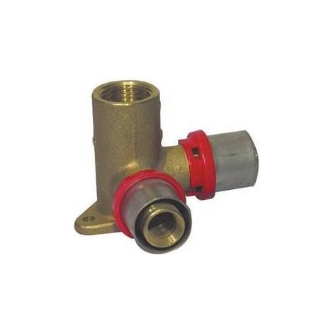 RACCORDO PRESS CURVO FEMMINA CON FLANGIA DOPPIA COLLO BASSO Misura: 1/2 x 14