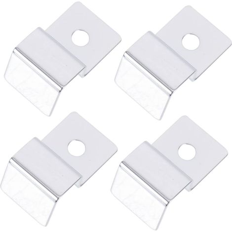 Set mit 4 robusten Edelstahl-Aquariendeckelhalterungen für 6 mm dicke Glasaquariendeckel (1/5)
