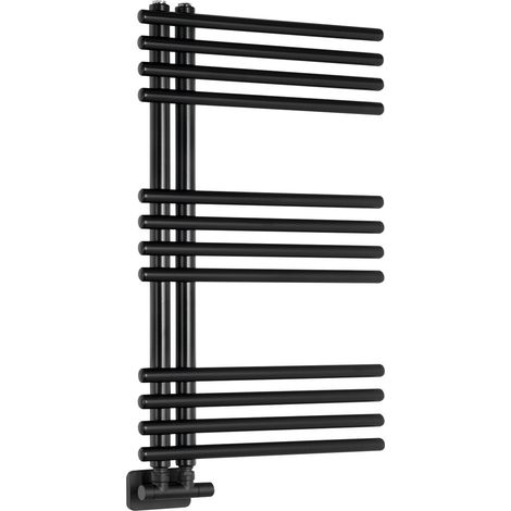 Radiateur de salle de bain NYMPHA 500x800mm, noir mat (1/4)
