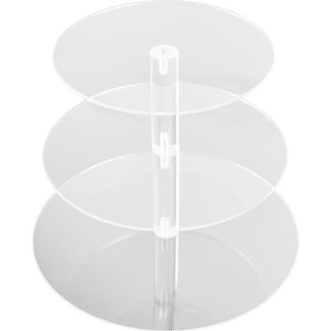 Cupcake Stand Multi Round Tiers Transparent Acrylic High Stability Cupcake Tower for Display Serving Party 3 Tier (1/5)