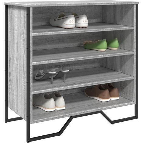 Schuhregal Grau Sonoma 80x38x78 cm Holzwerkstoff