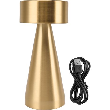 Ortviai Lampe de bureau LED portable en métal avec capteur tactile, 3 températures de couleur et gradation continue, or (1/5)