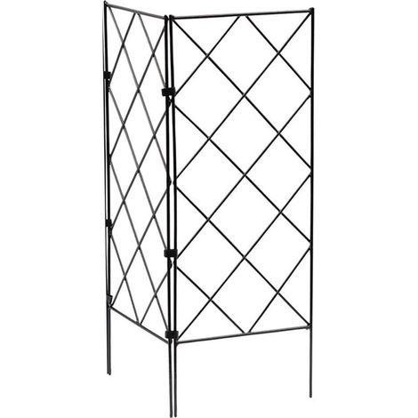Ensemble de 3 treillis pliables pour plantes grimpantes, support mural en métal et fer, idéal pour la culture des fleurs et autres plantes de jardin.