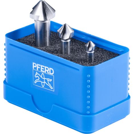 PFERD HSS-Kegelsenker-Set UGT 3-tlg. DIN 335 C 90° mit Ungleichteilung (1/5)