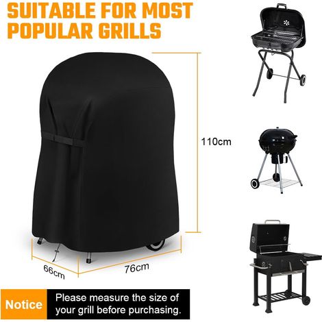 Housse de barbecue en tissu Oxford robuste — résistante au vent, à l'eau, aux UV et à l'humidité dimensions : 76 x 66 x 110 cm matériau 210D. (1/5)