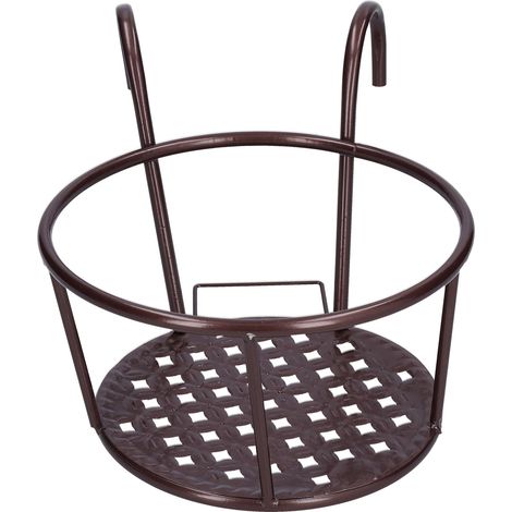 Conteneurs de jardinières à balustrade suspendue, support de plantes d'extérieur sur le Rail, support de Pot de fleurs pour Patio, jardin, balcon, Bronze (1/5)