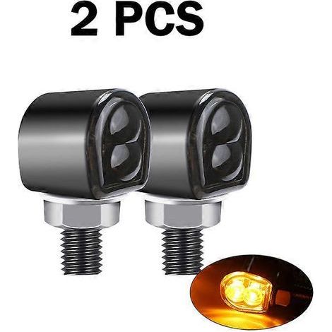 Clignotants LED miniatures 8 mm pour moto, feux clignotants ambre, clignotants intermittents 12 V pour style café racer (1/4)
