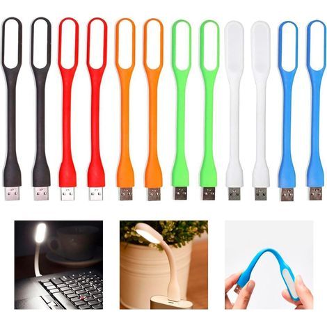 Flexible USB LED Lamp, 12 Pieces Mini Flexible USB LED, Reading Lamp for Laptop (1/5)