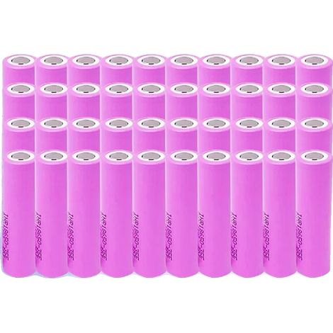 Batterie lithium-ion, capacité 3500mAh, décharge élevée de 30A, 40PCS, 3.7 V (1/2)