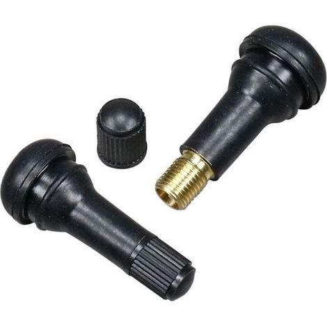 100 Pcs TR413 Valve Pneu Voiture, Universal Valve Tubeless Valve Auto de Caoutchouc Valves en Caoutchouc Snap-in Jantes pour la Plupart des Voitures, Motos, etc. (1/4)