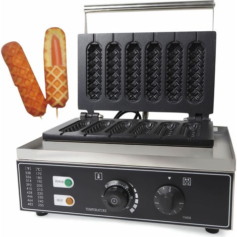 Machine à hot-dogs, machine à hot-dogs 1500 W, machine à hot-dogs avec contrôle de température 50-300 °C, 220 V (1/5)
