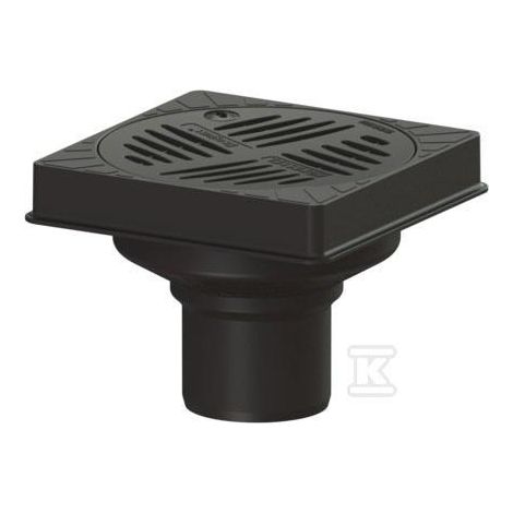 Sifone Kessel per bagno nero Ecoguss 258 x 258 mm